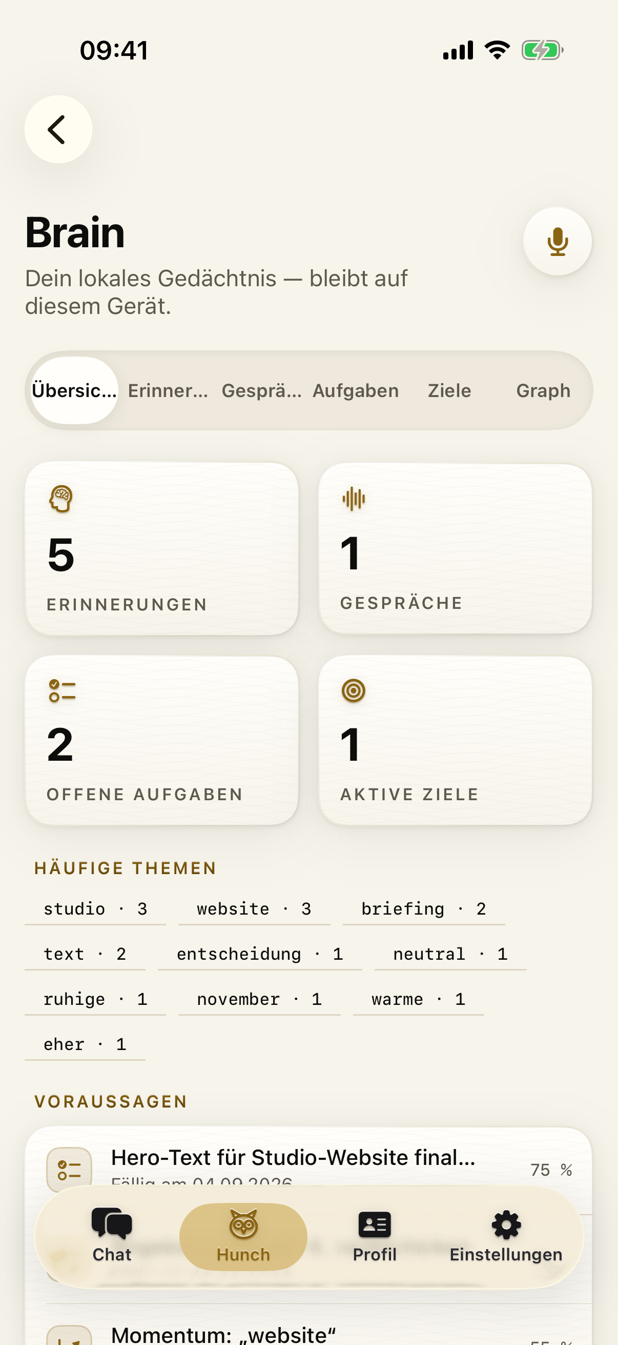 Brain — persönliches Gedächtnis